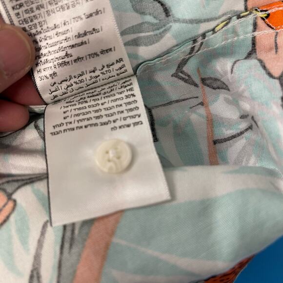 Superdry Men's Polo Shirt Size S Hawaiian Orange Vintage Button Up - Picture 11 of 12